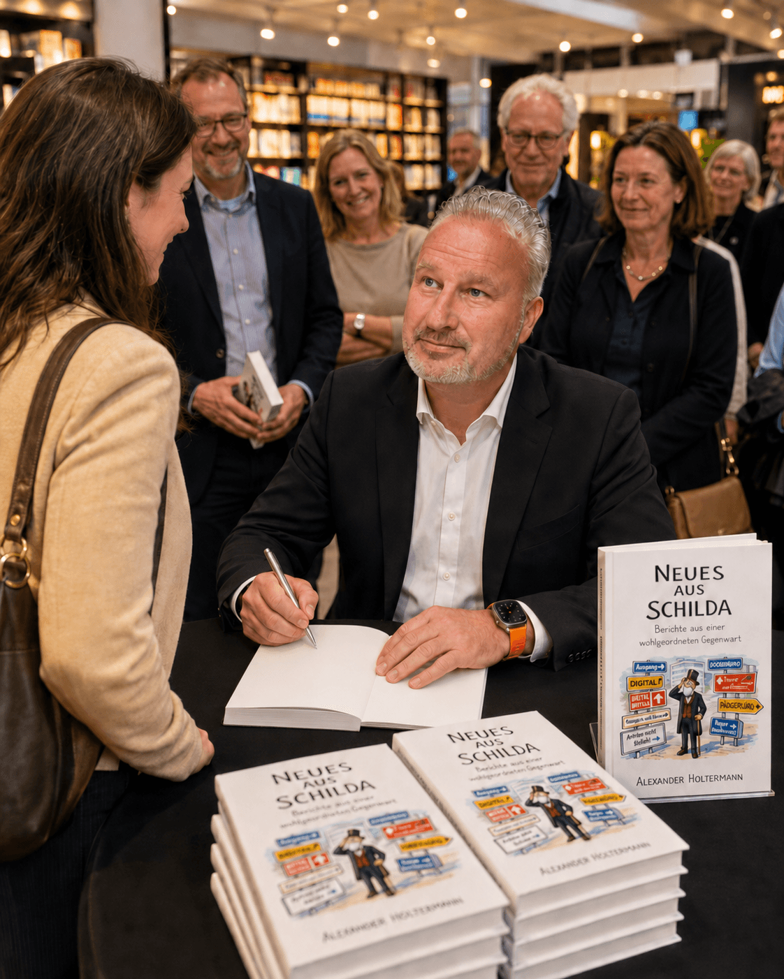 Alexander Holtermann bei einer Signierstunde